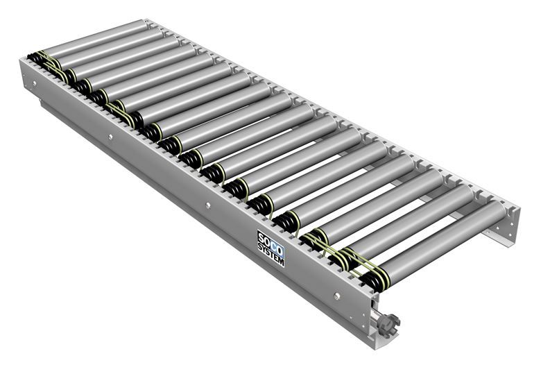 section couplee pour convoyeurs a rouleaux commandes