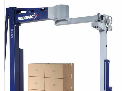 robopac machine horizontale film etirable manuelle compacta 4 groupe pince et coupe